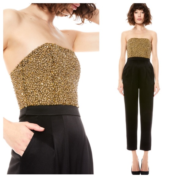 ALICE + OLIVIA Jeri Embellished Jumpsuit - Picture 6 of 13